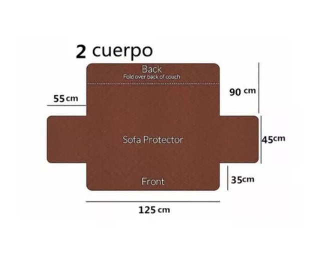 Protector Cubre Sillón Mueble 2 Cuerpos
